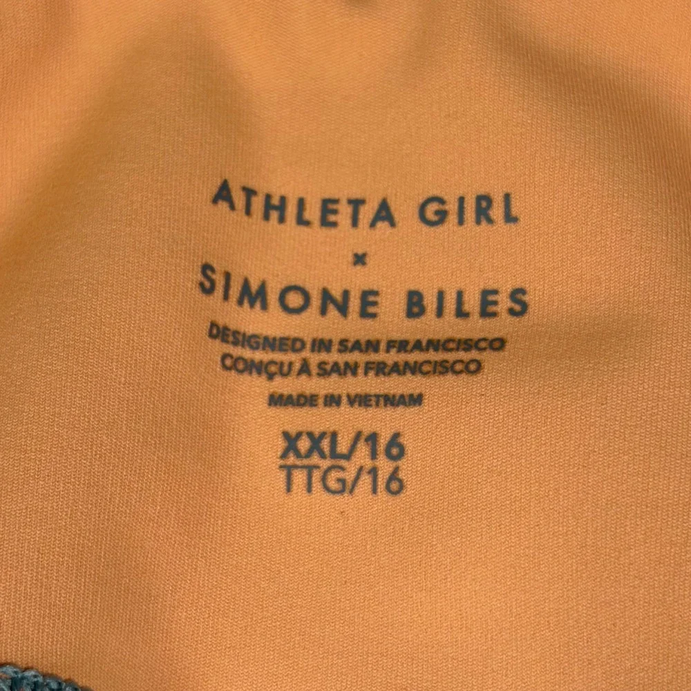 Athleta Girl Simone Biles Chit Chat Capri Activewear Yoga Gym Leggings Kids XXL